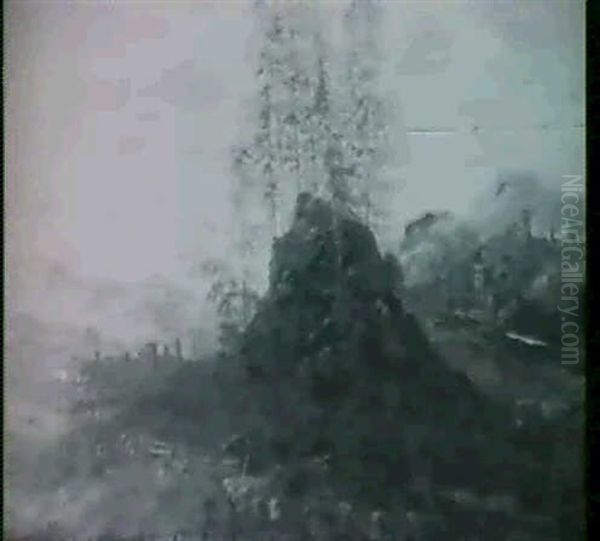 A Landscape Scene With Figures Oil Painting by Allaert van Everdingen