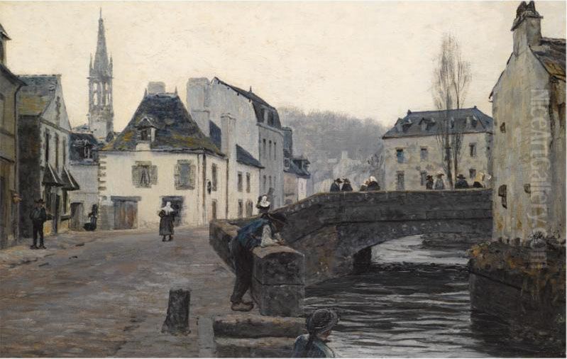 Port Aven Oil Painting by George Rossi Ashton