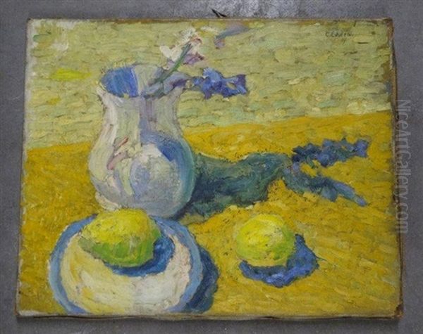 Nature Morte Aux Pommes Oil Painting by Konstantin Invanovich Evseev