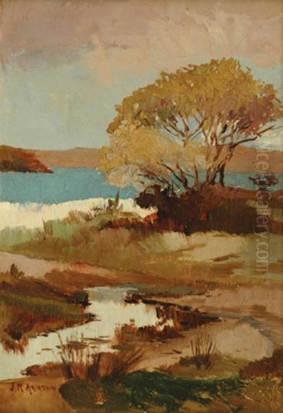 Grotto Point Oil Painting by Julian Ashton