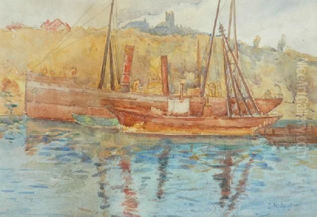Boats At Berry'sbay Oil Painting by Julian Ashton
