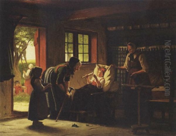 Den Lille Renonvalsent Oil Painting by Johann Julius Exner