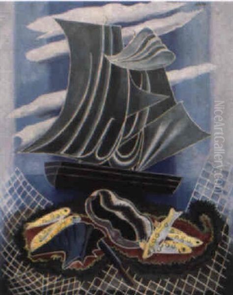 Le Bateau Oil Painting by Alexandra Exter