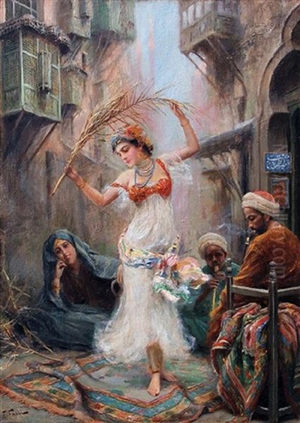 Entertaining In The Harem Oil Painting by Fabbio Fabbi