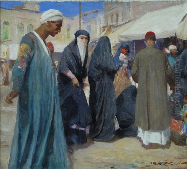Mercato Arabo Oil Painting by Fabbio Fabbi