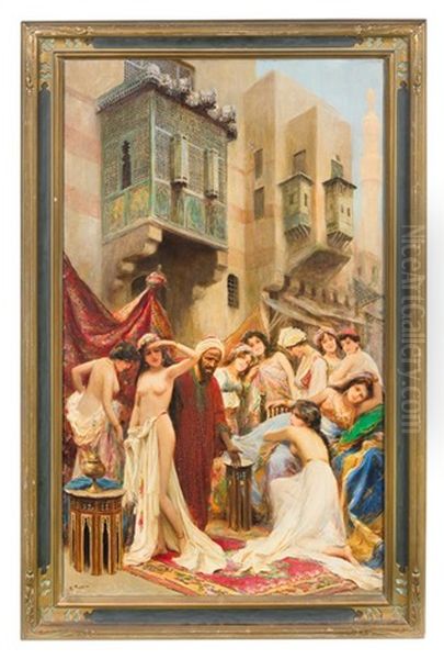 The Slave Auction Oil Painting by Fabbio Fabbi