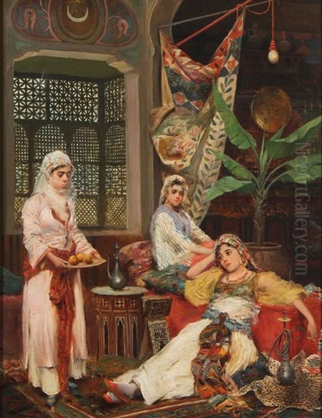 Harem Girls Oil Painting by Fabbio Fabbi