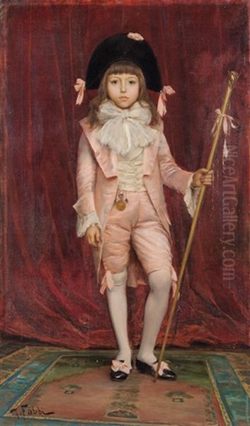 Ritratto Di Giovanetto Oil Painting by Fabbio Fabbi