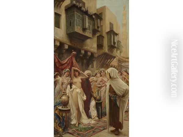 The Slave Market Oil Painting by Fabbio Fabbi