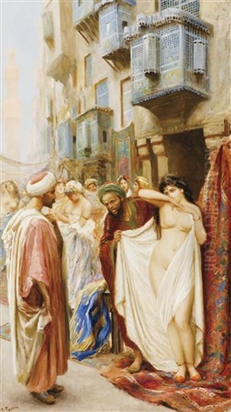 Le Marche Aux Esclaves Oil Painting by Fabbio Fabbi