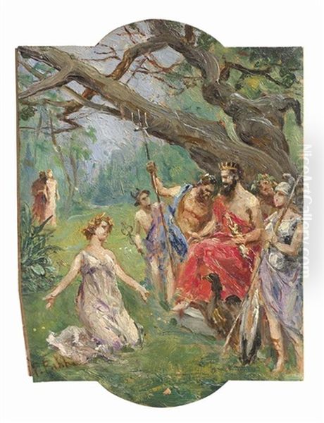 Proserpina E Plutone Oil Painting by Fabbio Fabbi