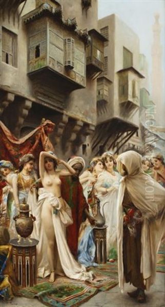 Le Marche Aux Esclaves Oil Painting by Fabbio Fabbi