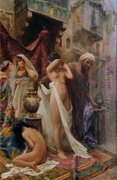 La Vente De L'esclave Blanche Oil Painting by Fabbio Fabbi