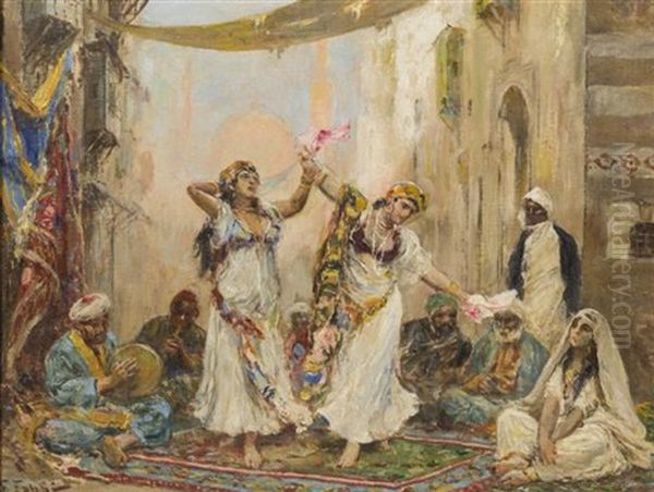 Oriental Dancers Oil Painting by Fabbio Fabbi