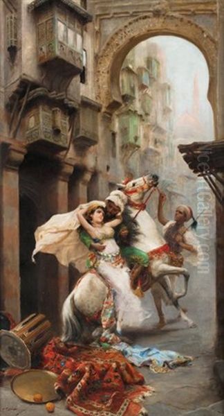 L'enlevement De La Jeune Orientale Oil Painting by Fabbio Fabbi