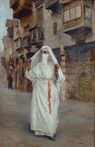 Donna Egiziana Oil Painting by Fabbio Fabbi