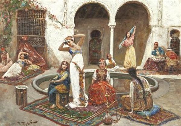 Danseuses Au Harem Oil Painting by Fabbio Fabbi
