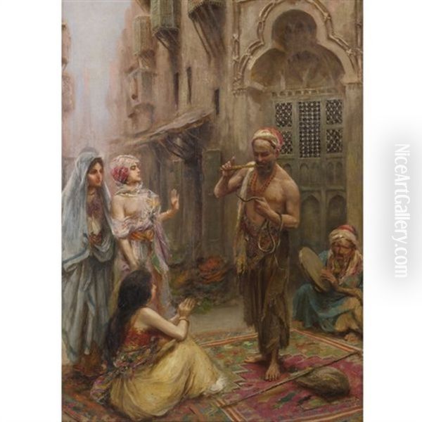 The Snake Charmer Oil Painting by Fabbio Fabbi