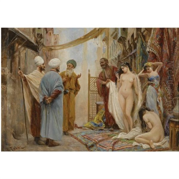 The Slave Market Oil Painting by Fabbio Fabbi