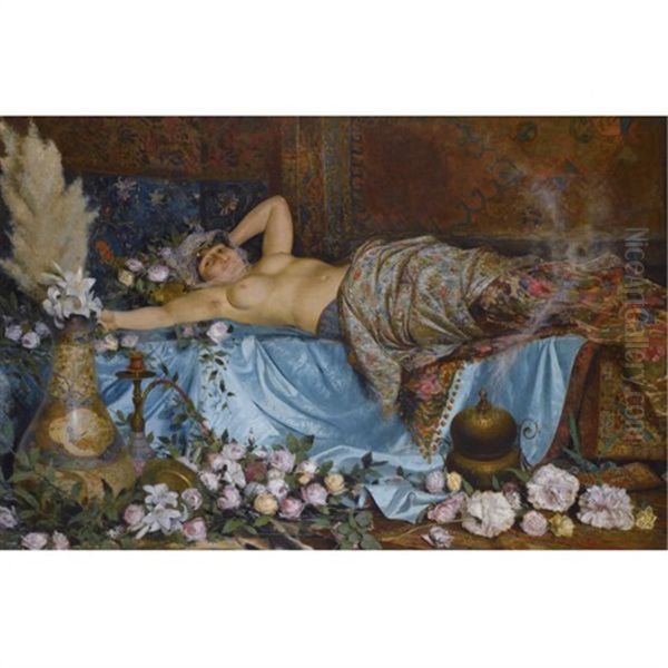 Odalisque Oil Painting by Fabbio Fabbi