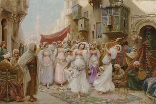Danseuses Orientales Au Caire Oil Painting by Fabbio Fabbi