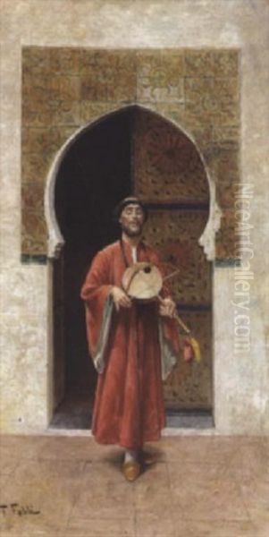 Algerischer Strasenmusiker Oil Painting by Fabbio Fabbi