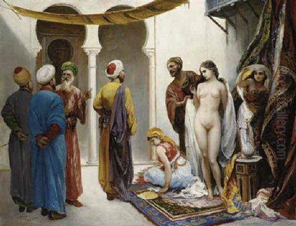 The Slave Market Oil Painting by Fabbio Fabbi