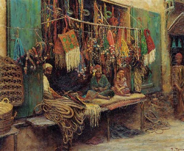 Bottega Di Bardature, Cairo Oil Painting by Fabbio Fabbi