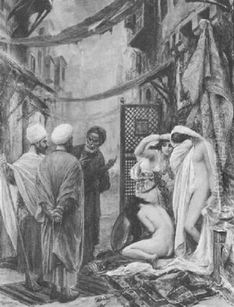 The Slave Market Oil Painting by Fabbio Fabbi