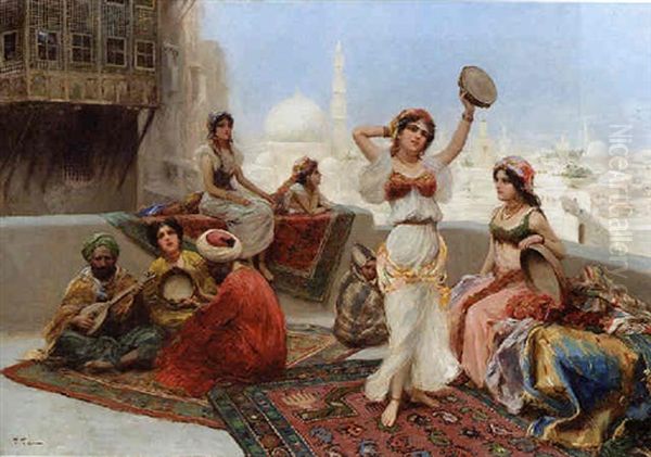 On The Terrace Oil Painting by Fabbio Fabbi