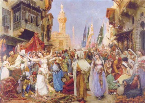 The Arab Market Oil Painting by Fabbio Fabbi