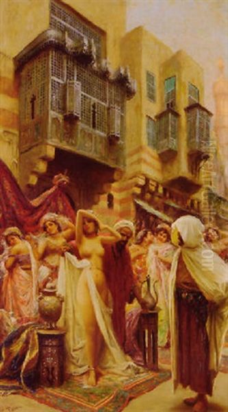 The Slave Auction Oil Painting by Fabbio Fabbi