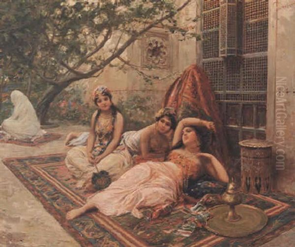 Girls Of The Harem Oil Painting by Fabbio Fabbi