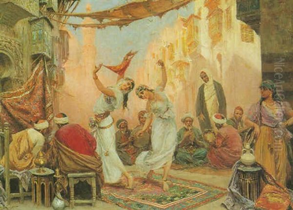 Oriental Dancers Oil Painting by Fabbio Fabbi