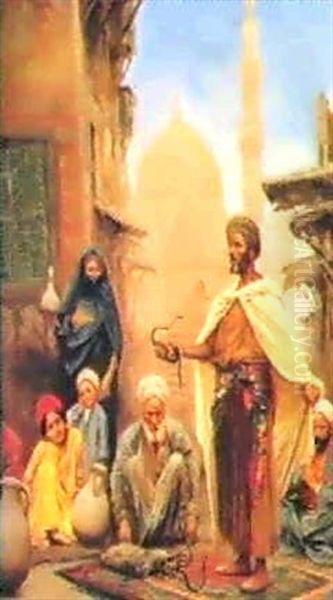 The Snake Charmer Oil Painting by Fabbio Fabbi