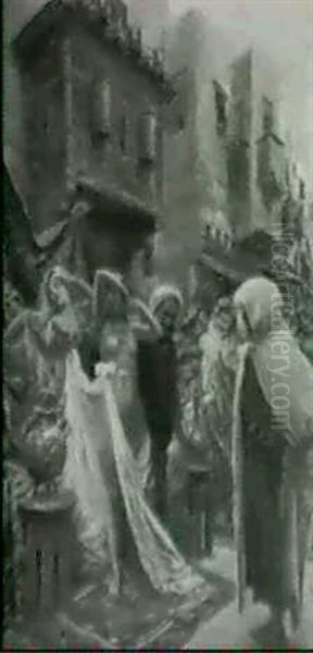 The Slave Market Oil Painting by Fabbio Fabbi