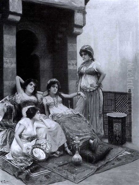 Harem Girls Oil Painting by Fabbio Fabbi