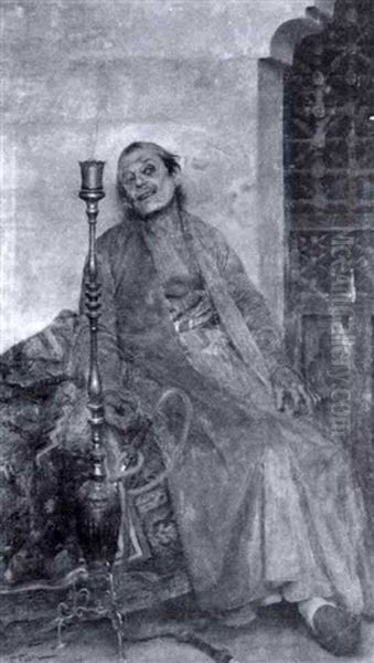 Opium Smoker Oil Painting by Fabbio Fabbi