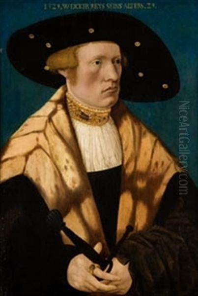 Retrato De Wiker Raiss A La Edad De 29 Anos Oil Painting by Conrad Faber von Creuznach