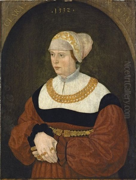 Portrait Of Clara Burckhardt Oil Painting by Conrad Faber von Creuznach