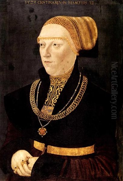 Bildnis Der Christina Reys Oil Painting by Conrad Faber von Creuznach