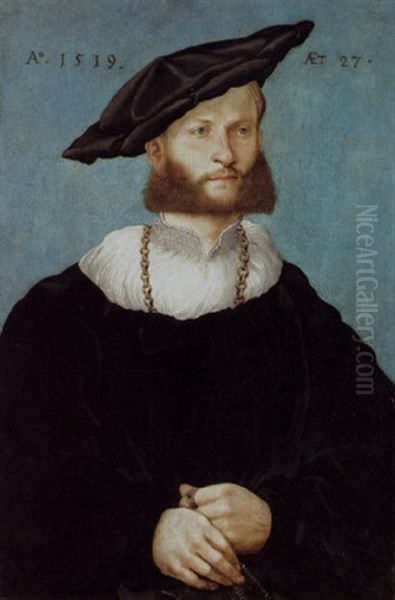 Portrat Eines 27 Jahrigen Mannes Oil Painting by Conrad Faber von Creuznach