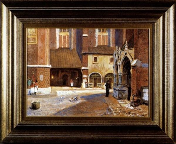 Doves Oil Painting by Stanislaw Poraj Fabijanski