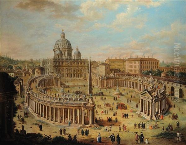 Veduta Di Piazza San Pietro Oil Painting by Jacopo Fabris
