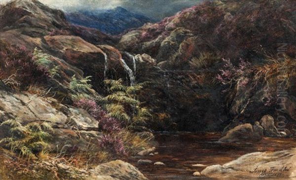 Craggan Sorlleir Burn, Laggan Oil Painting by James Faed the Younger