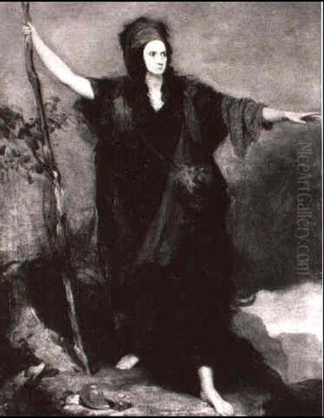 Meg Merrilies Oil Painting by Thomas Faed