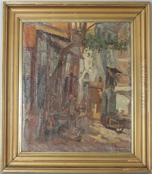 Orientalische Strasenszene Oil Painting by Carl Fahringer