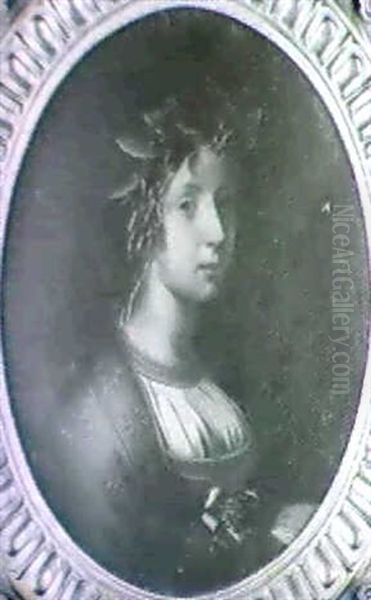 Poetry (after Carlo Dolci) Oil Painting by Antoine Sebastien Falardeau