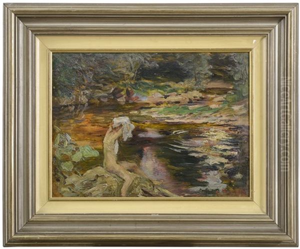 Bagnante Oil Painting by Alberto Falchetti