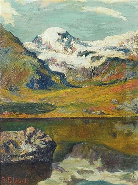 Laghetto Di Montagna Oil Painting by Alberto Falchetti